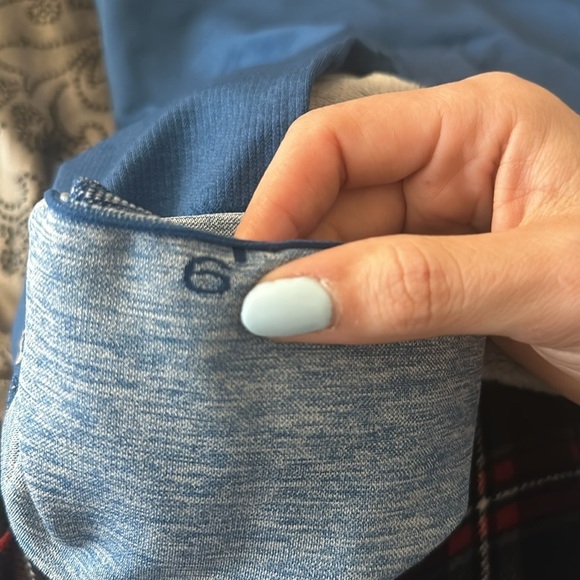 🔥 LULULEMON Seamlessly Street Crop Leggings Women's Size 6 Heather Poseidon Blue - Picture 9 of 12